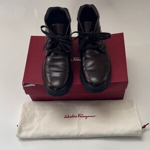Salvatore Ferragamo Dark Brown Chukka Boots